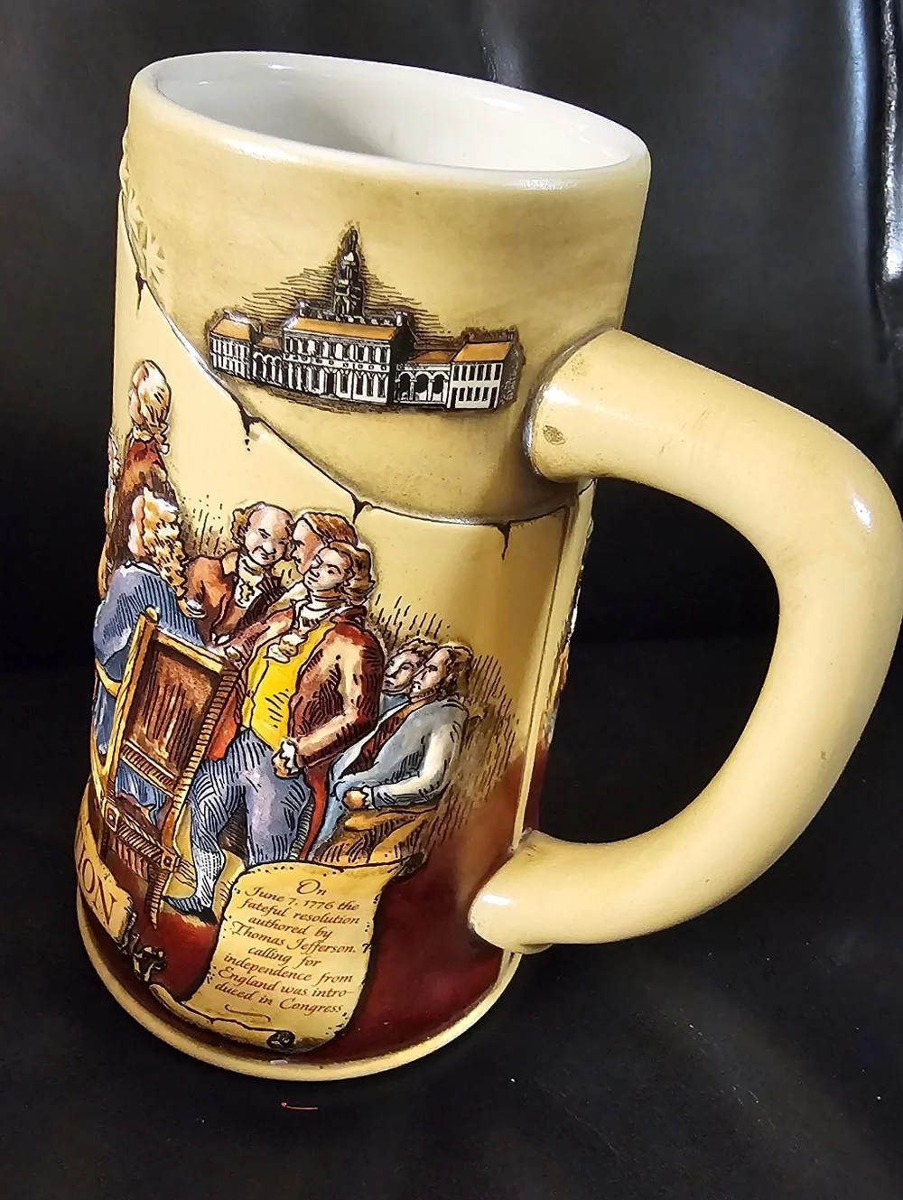 Miller High Life Birth of A Nation 1776 Licensed Collectibe Beer Stein EUC